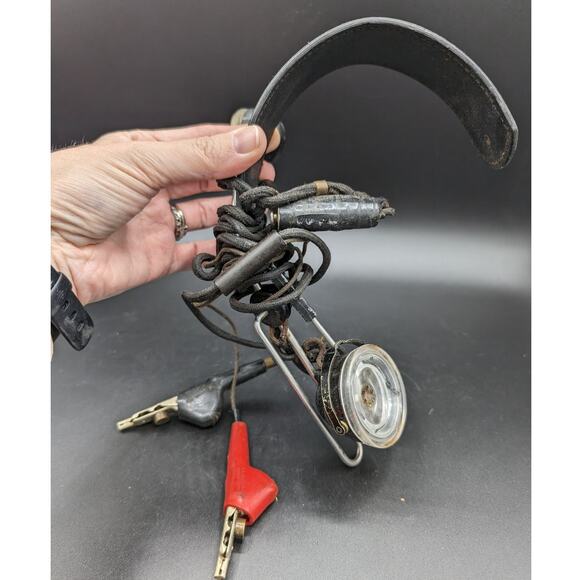 Vintage Linemans Headset Phone line repair Not tested For Parts only AS IS - Picture 8 of 9